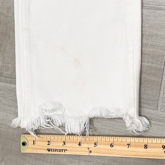 Free People We The Free Maggie Mid Rise Straight Jeans in Optic White Size 25 - Picture 14 of 16